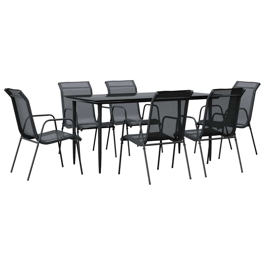 Garden Dining Set Black, Anthracite