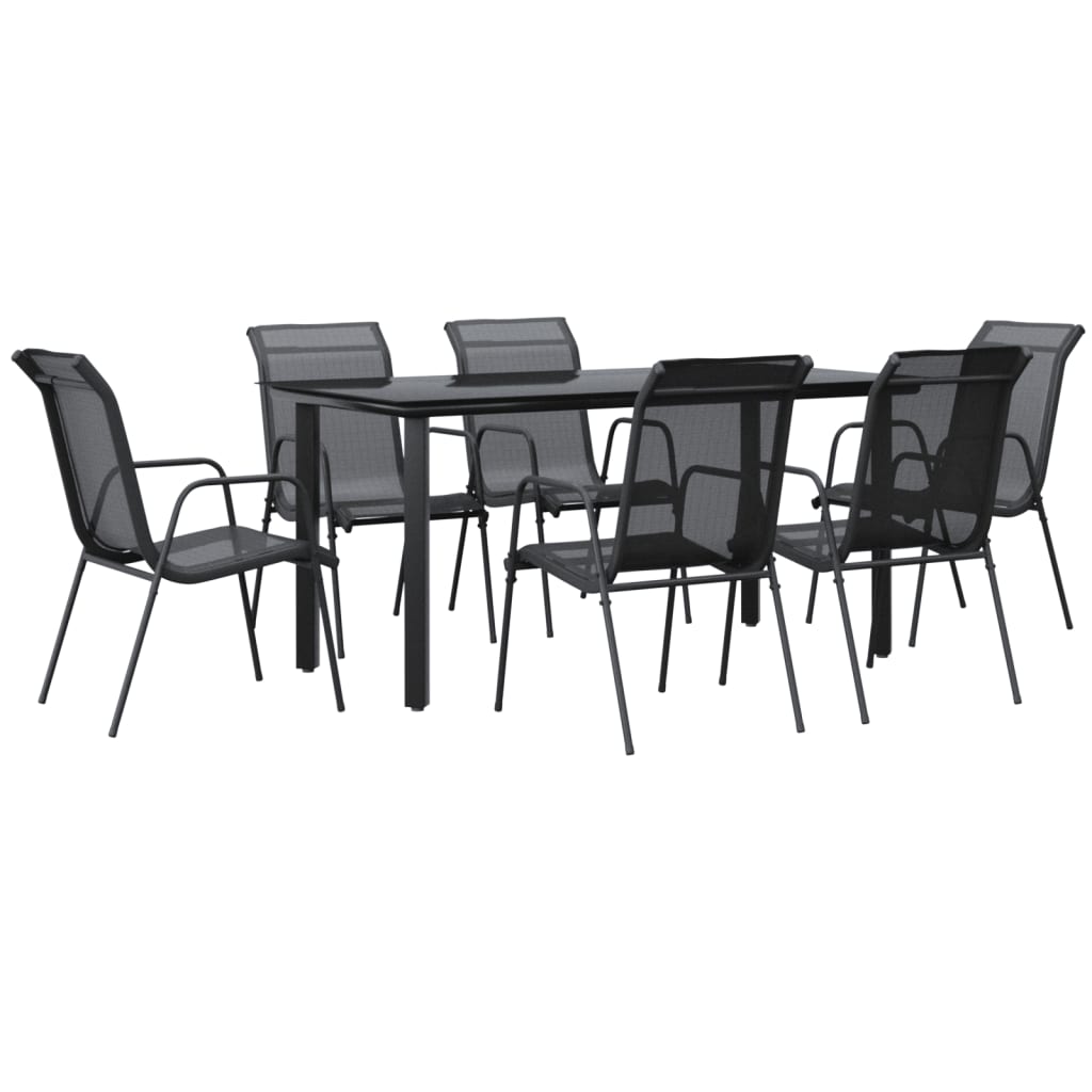 Garden Dining Set Black, Anthracite