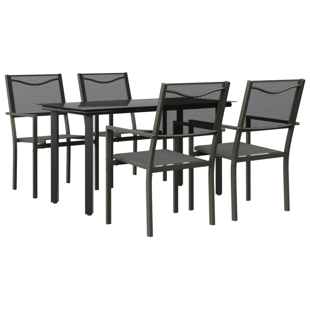 Garden Dining Set Black, Anthracite