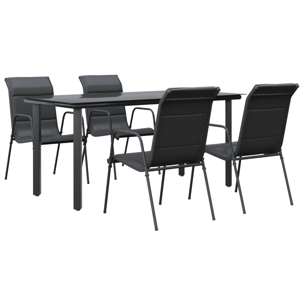 Garden Dining Set Black, Anthracite