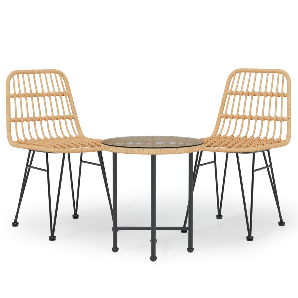 Garden Dining Set Black Steel Compact Durable Garden Dining Set