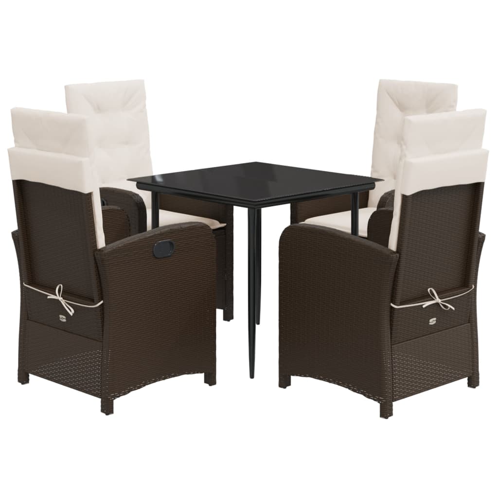 Garden Dining Set Brown