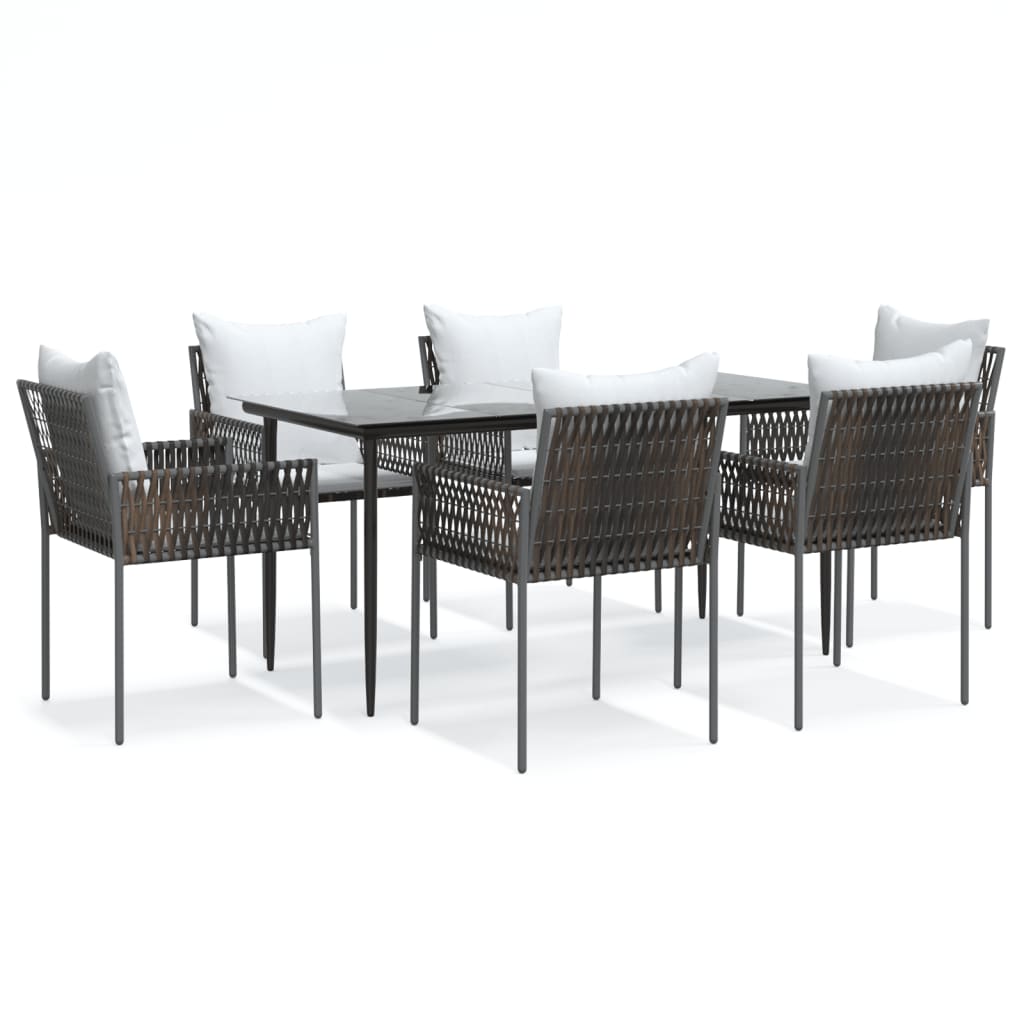 Garden Dining Set Brown