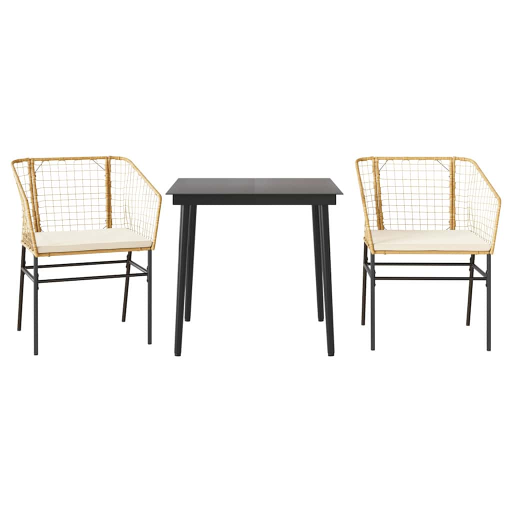 Garden Dining Set Brown