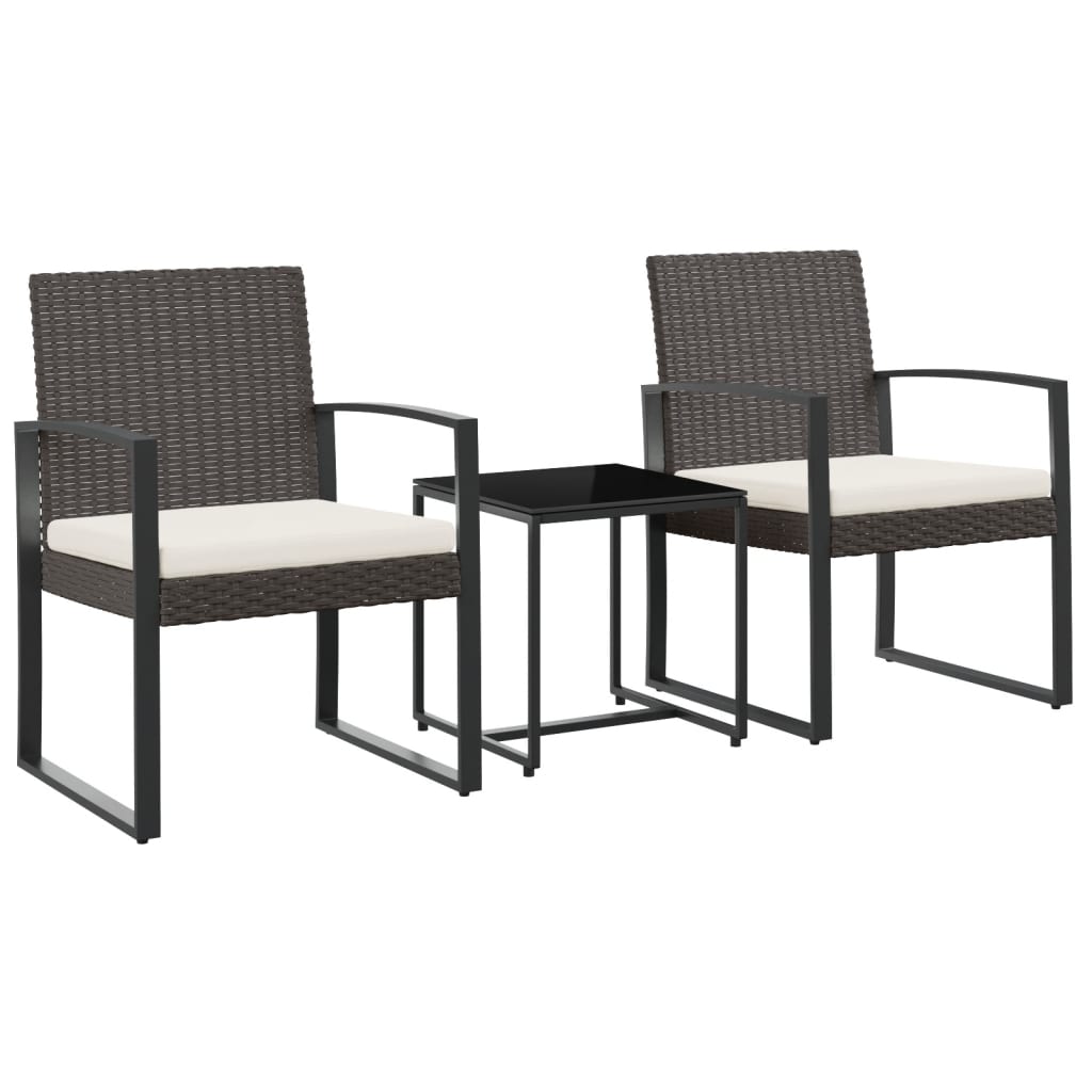 Garden Dining Set Brown and Anthracite