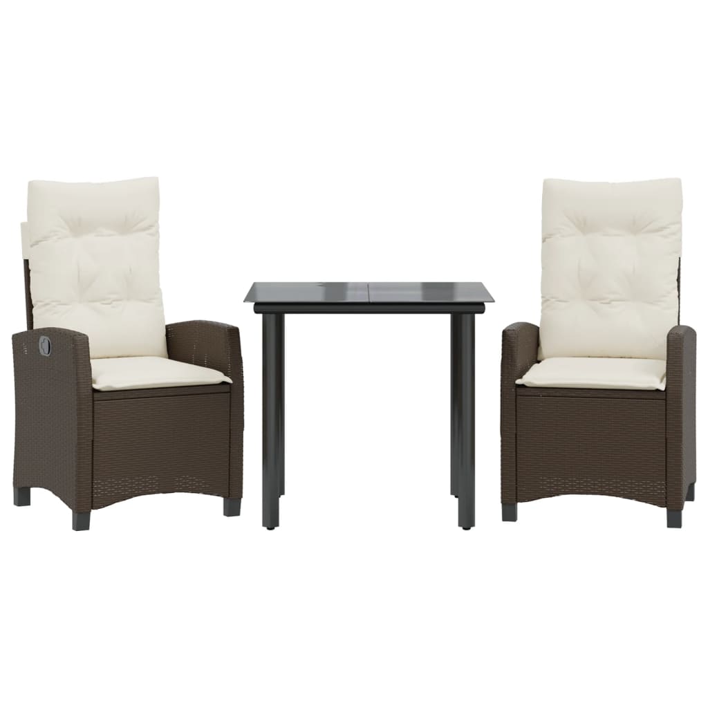Garden Dining Set Brown, Cream