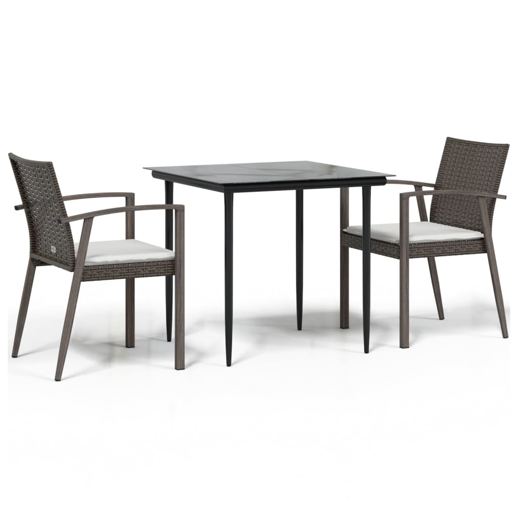 Garden Dining Set Brown PE rattan Durable Garden Dining Set