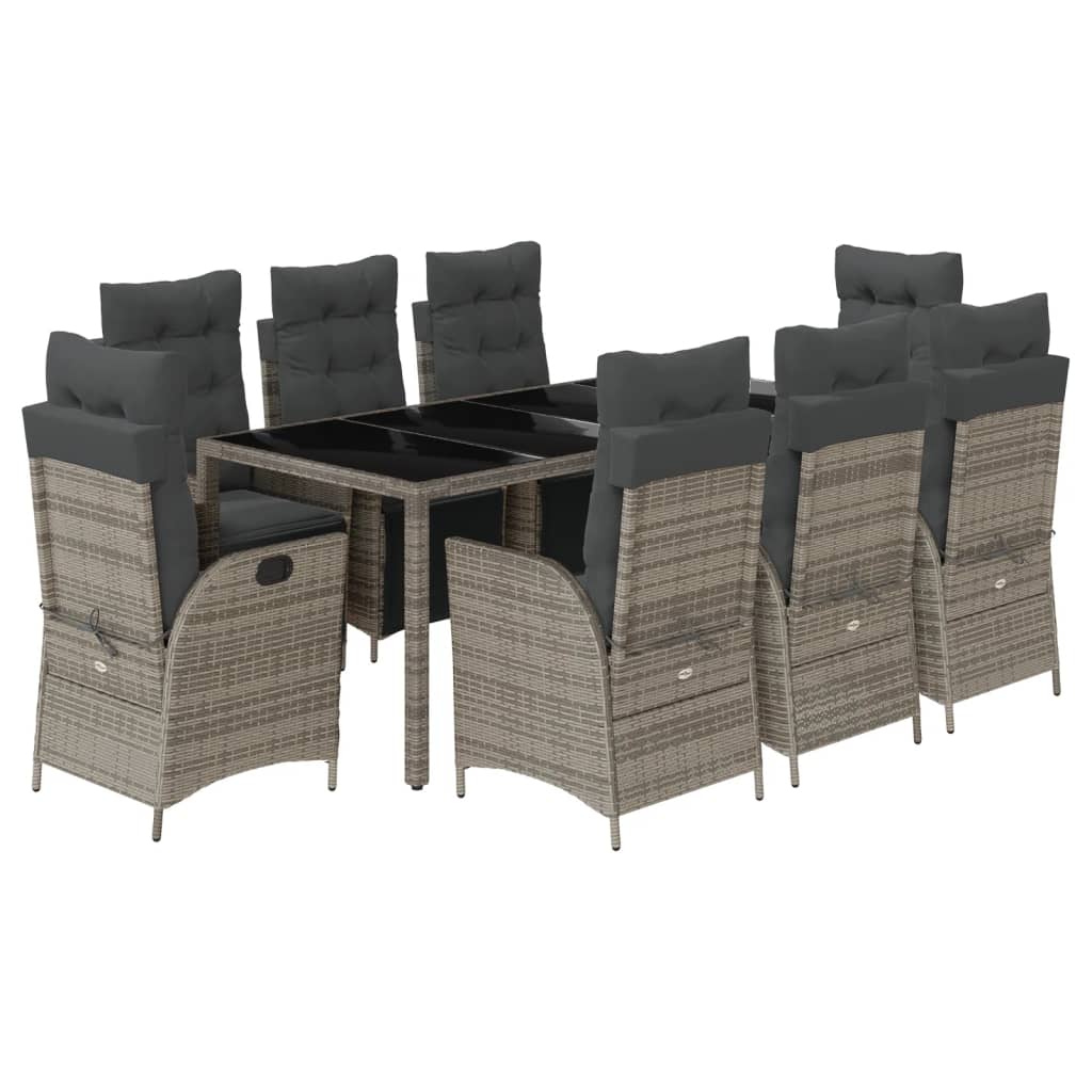 Garden Dining Set Grey