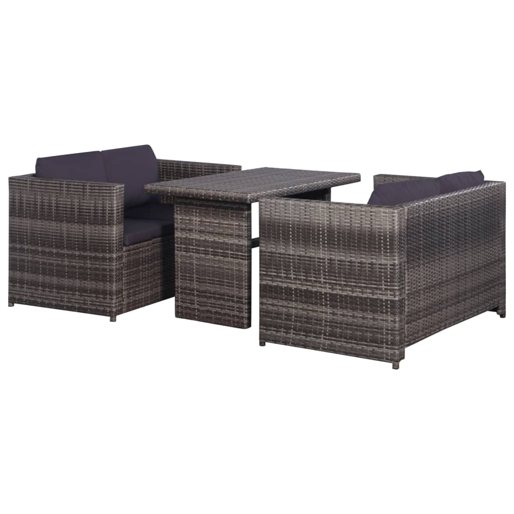 Garden Dining Set Grey
