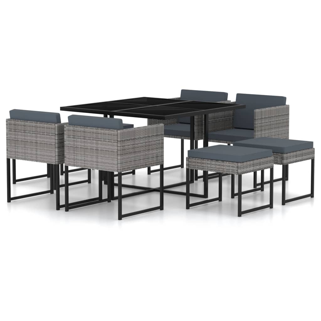 Garden Dining Set Grey