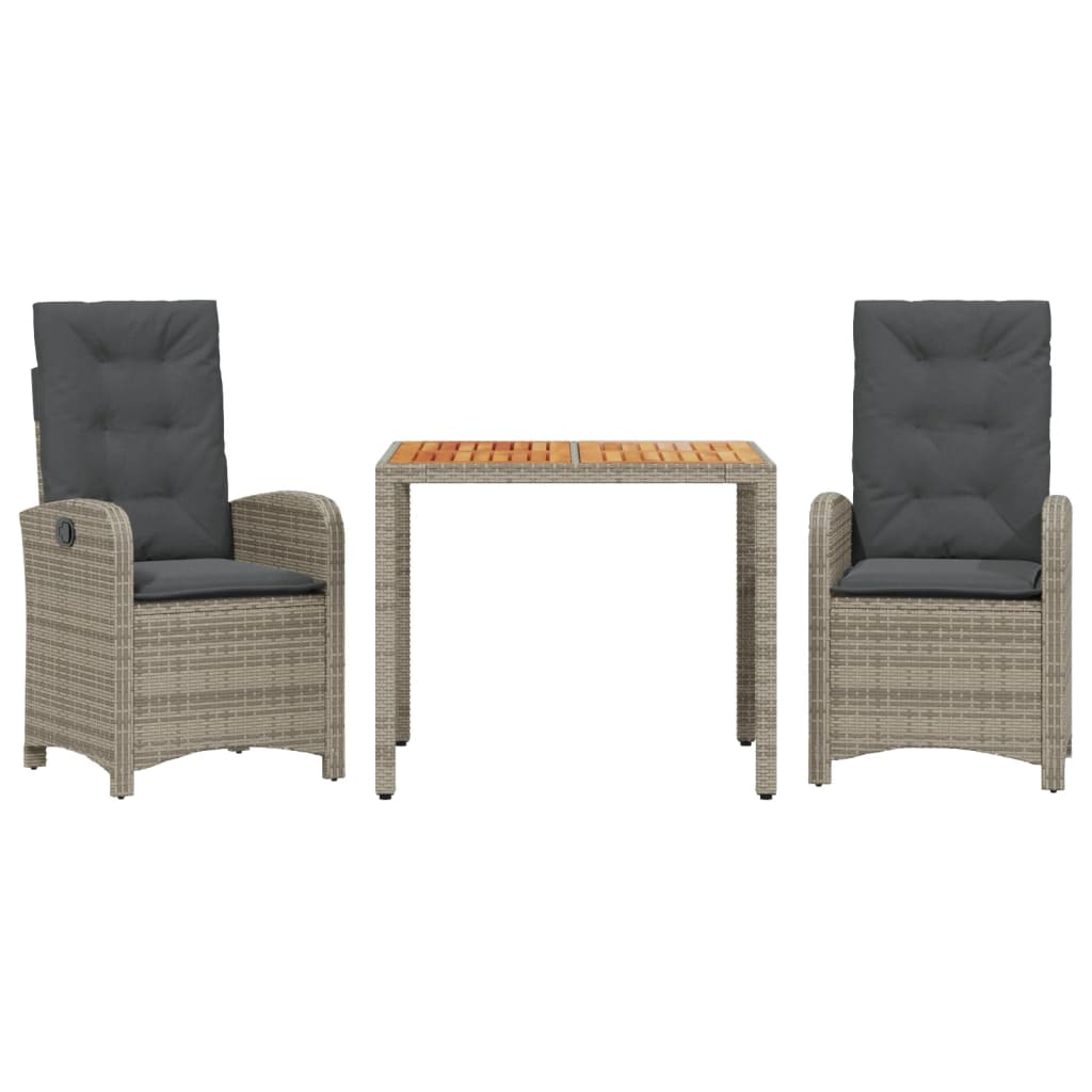 Garden Dining Set Grey and Brown