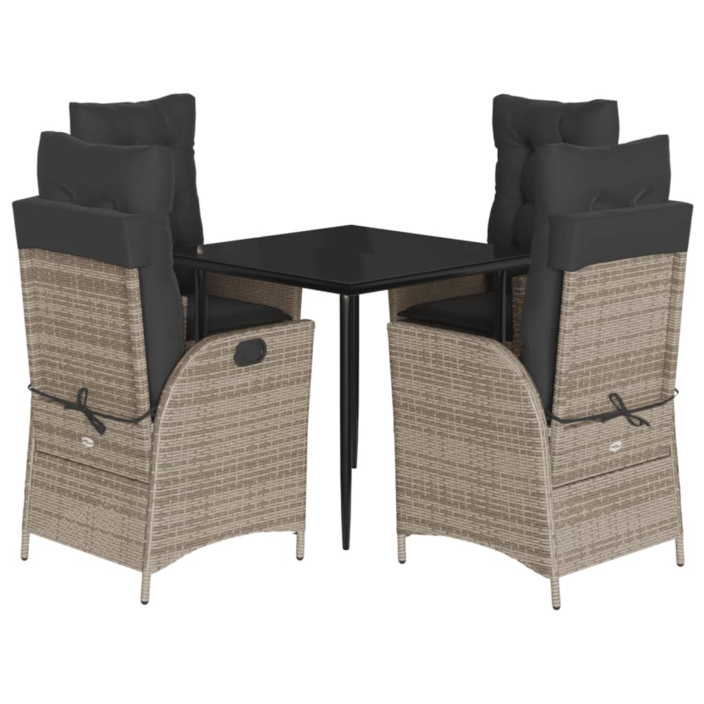 Garden Dining Set Grey, Black, Dark Grey