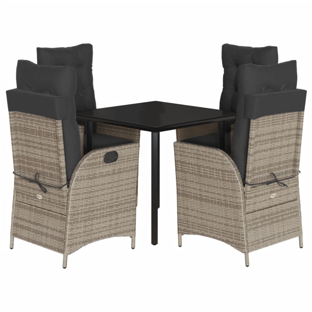 Garden Dining Set Grey, Black, Dark Grey