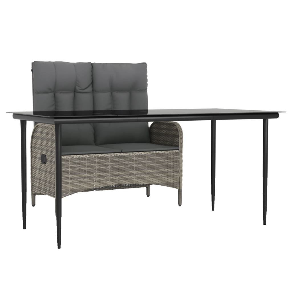 Garden Dining Set Grey, Black, Dark grey