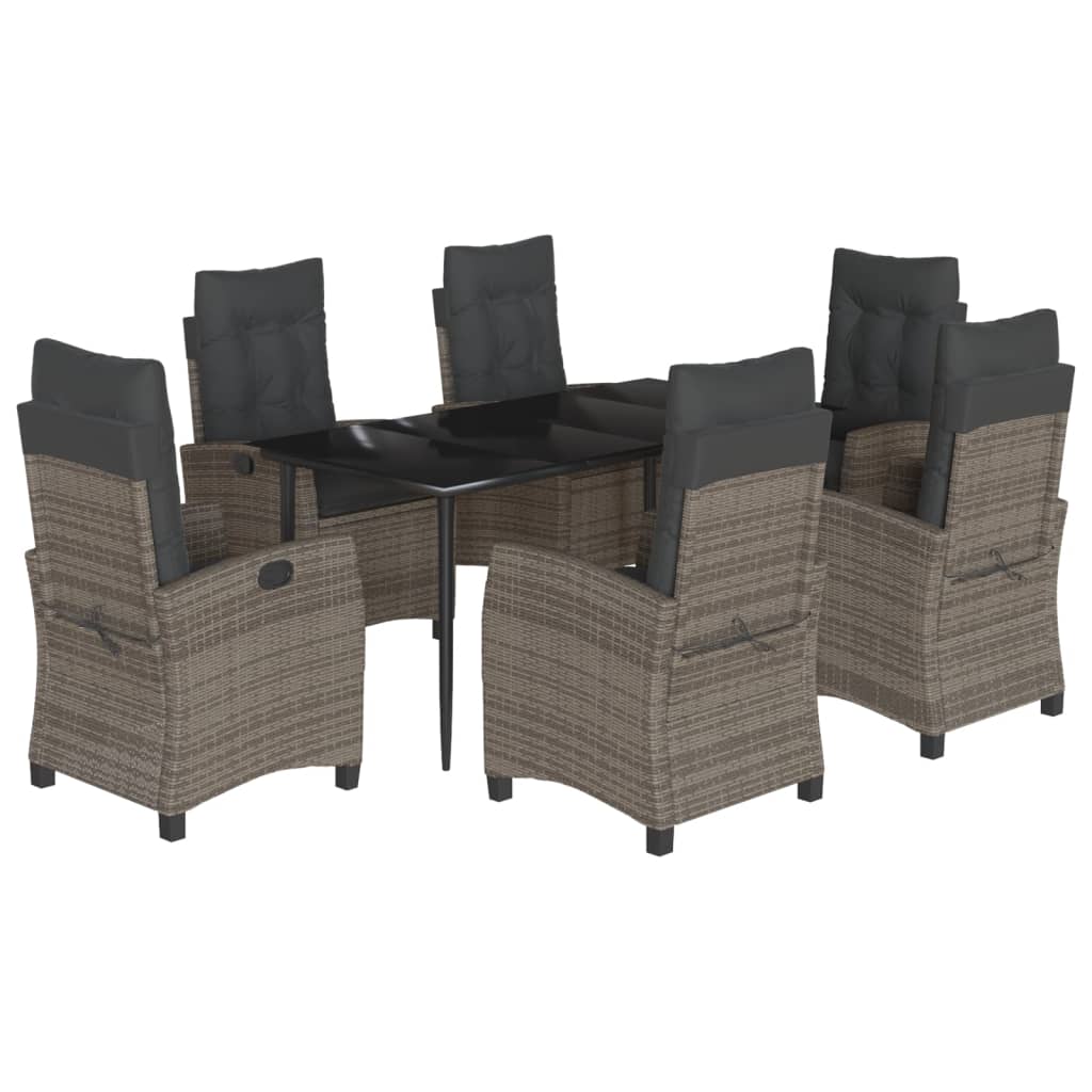 Garden Dining Set Grey, Black, Dark Grey
