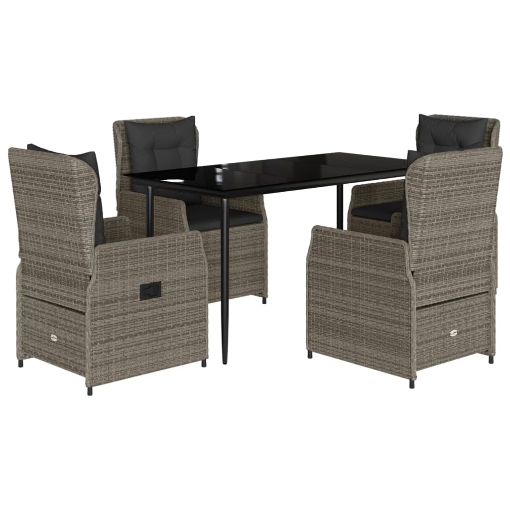 Garden Dining Set Grey, Black, Dark Grey