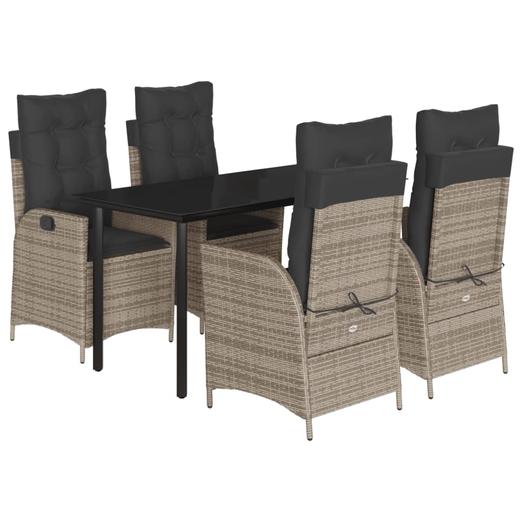 Garden Dining Set Grey, Black, Dark Grey