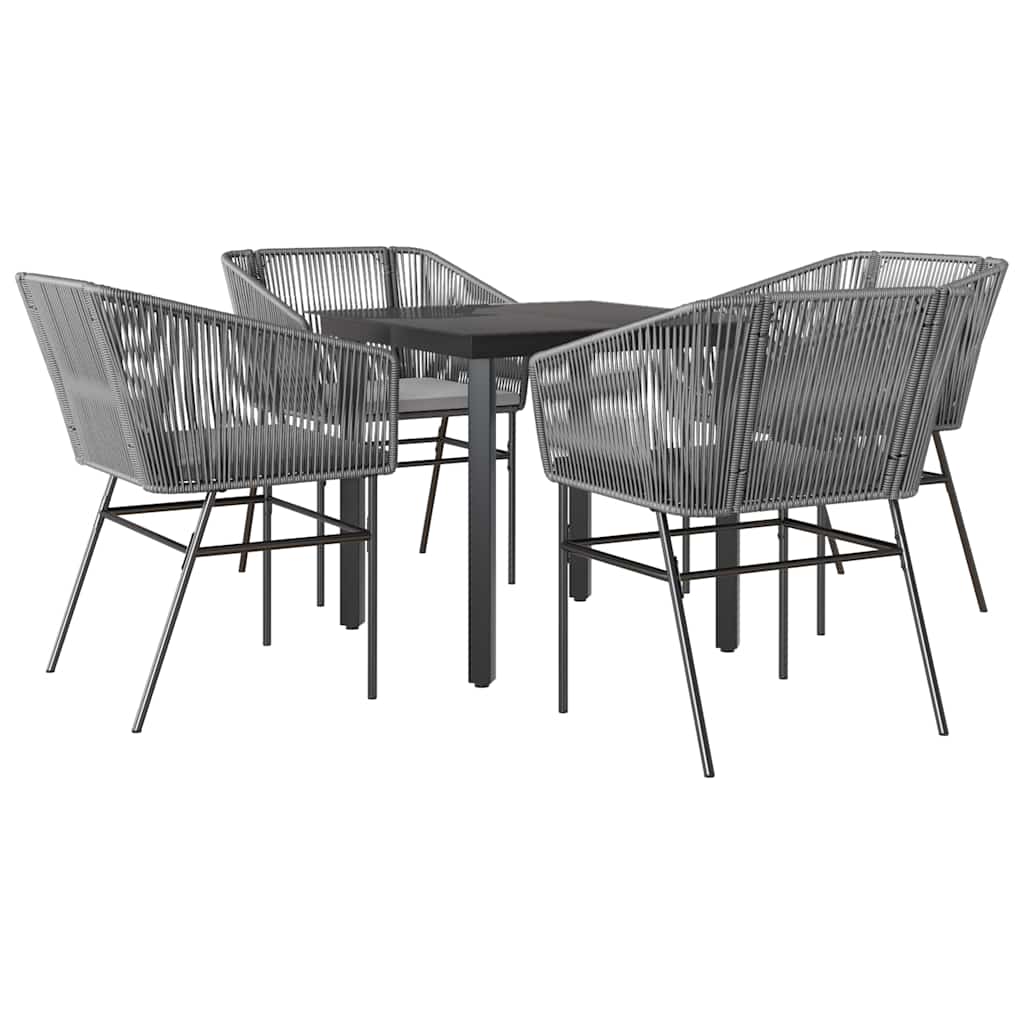 Garden Dining Set Grey, Black, Light Grey