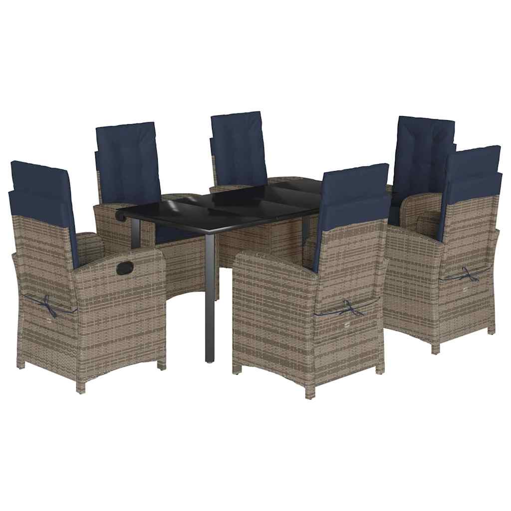 Garden Dining Set Grey, Black, Navy blue