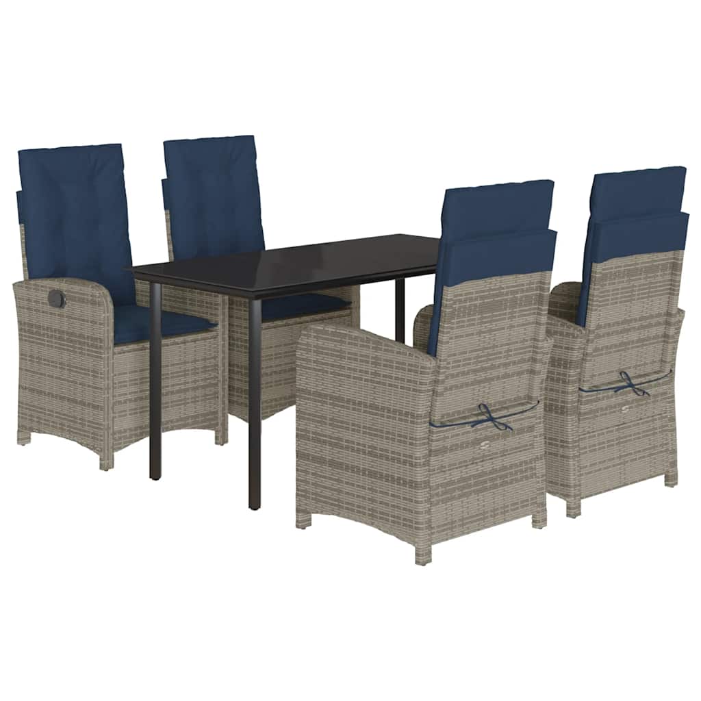 Garden Dining Set Grey, Black, Navy Blue