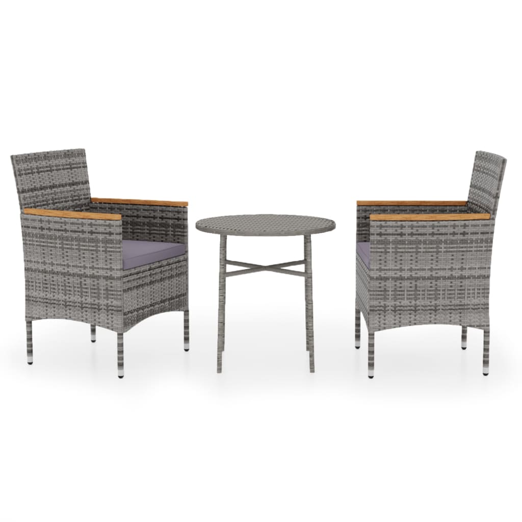 Garden Dining Set Grey, Brown