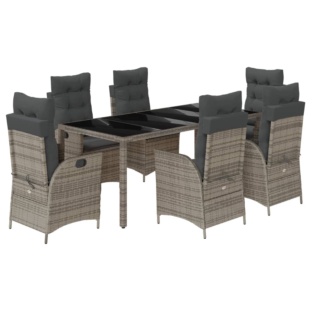 Garden Dining Set Grey, Dark Grey