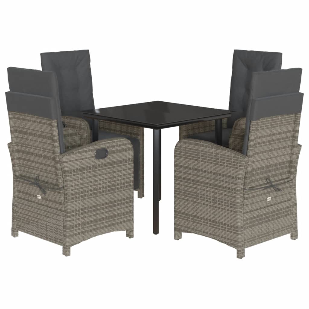 Garden Dining Set Grey, Dark Grey
