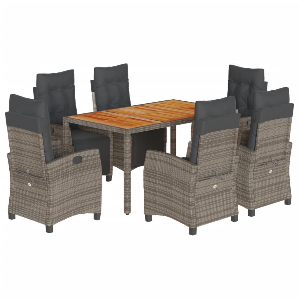 Garden Dining Set Grey, Dark Grey