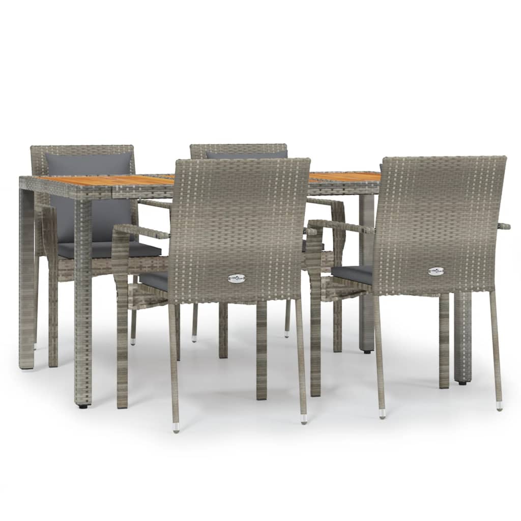 Garden Dining Set Grey, Dark Grey