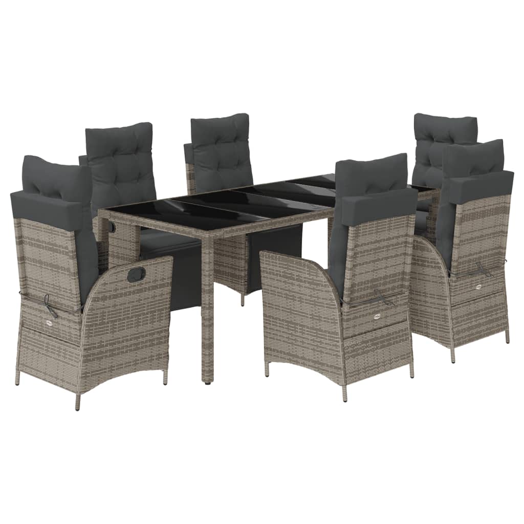 Garden Dining Set Grey, Dark Grey