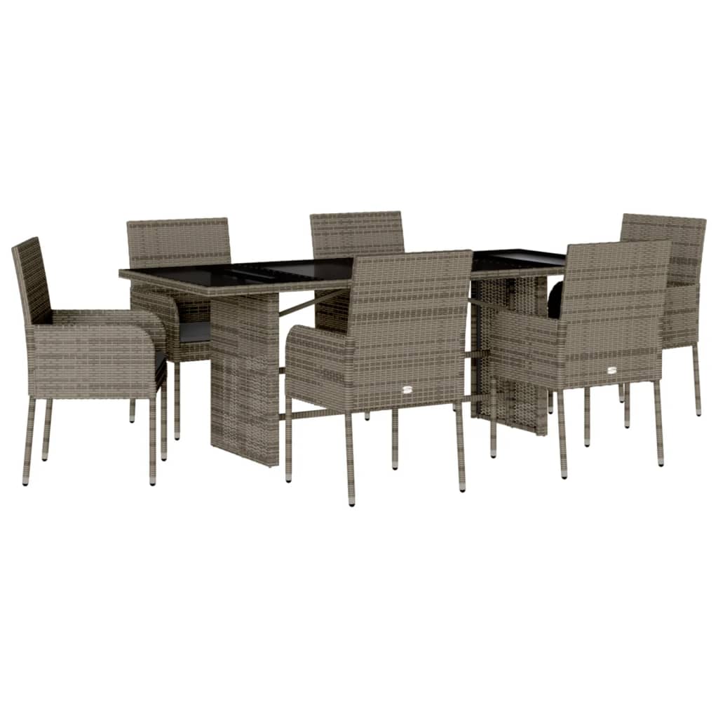 Garden Dining Set Grey, Dark Grey