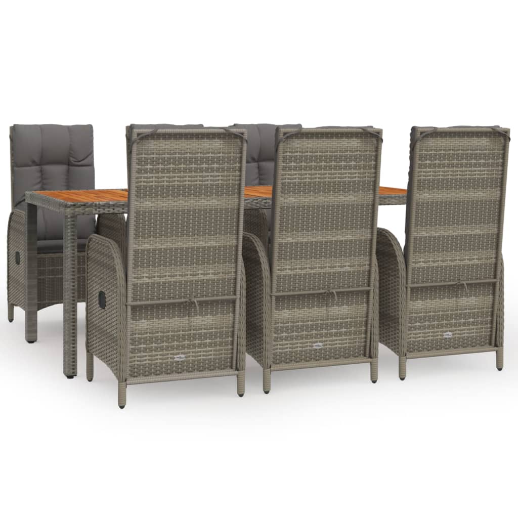 Garden Dining Set Grey, Dark Grey