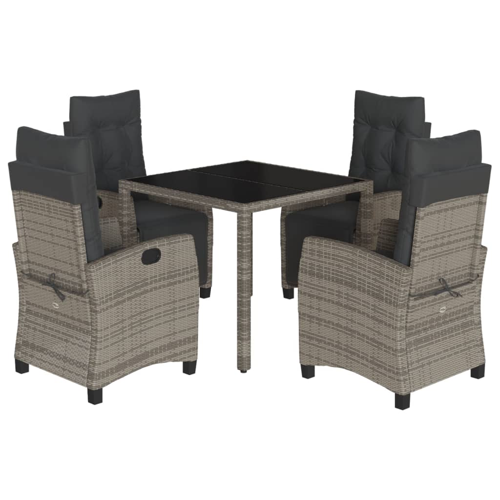 Garden Dining Set Grey, Dark grey