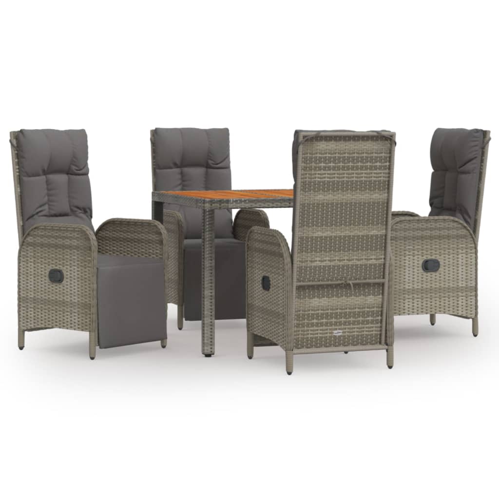Garden Dining Set Grey PE rattan Garden Dining Set Rectangular
