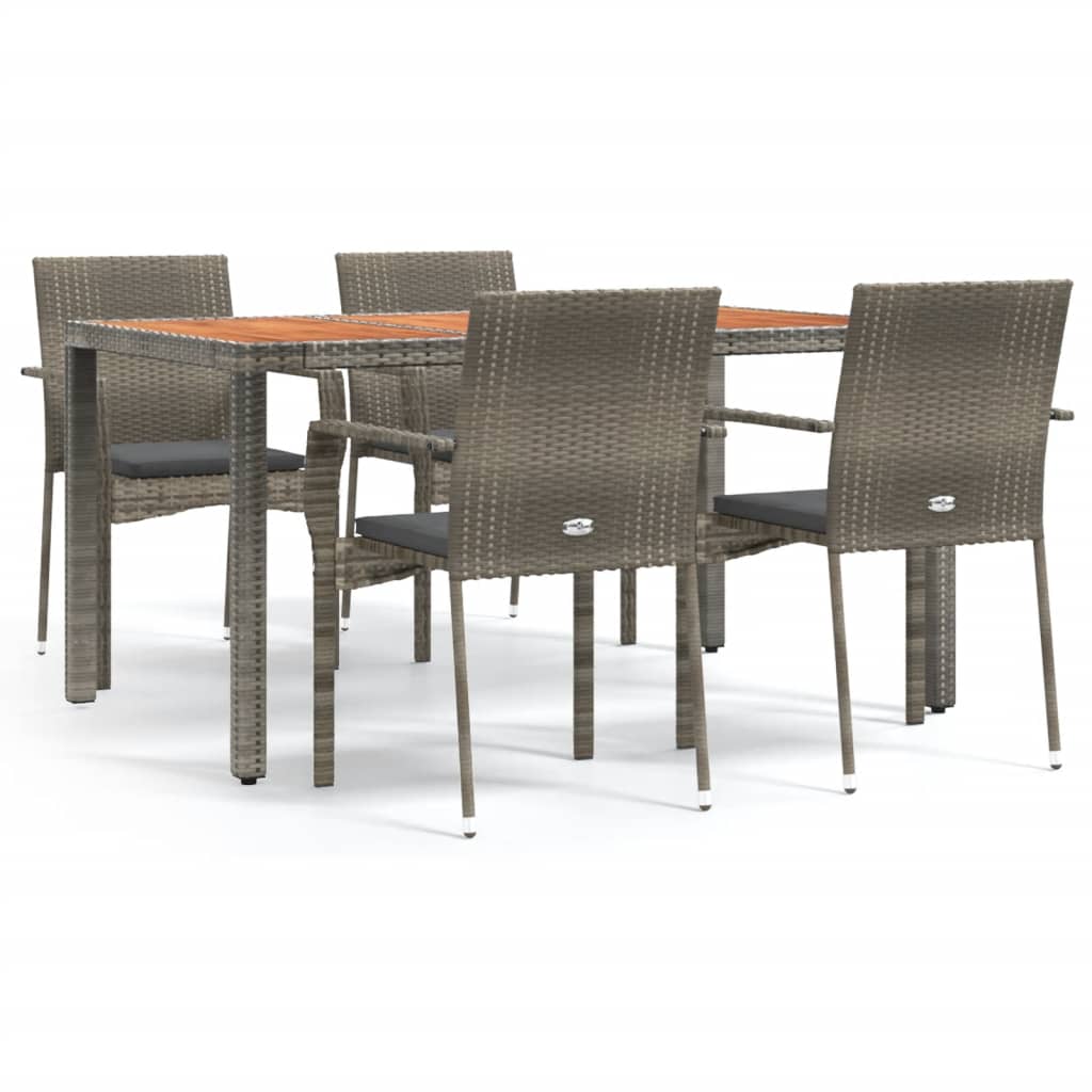 Garden Dining Set Grey PE rattan Medium Modular