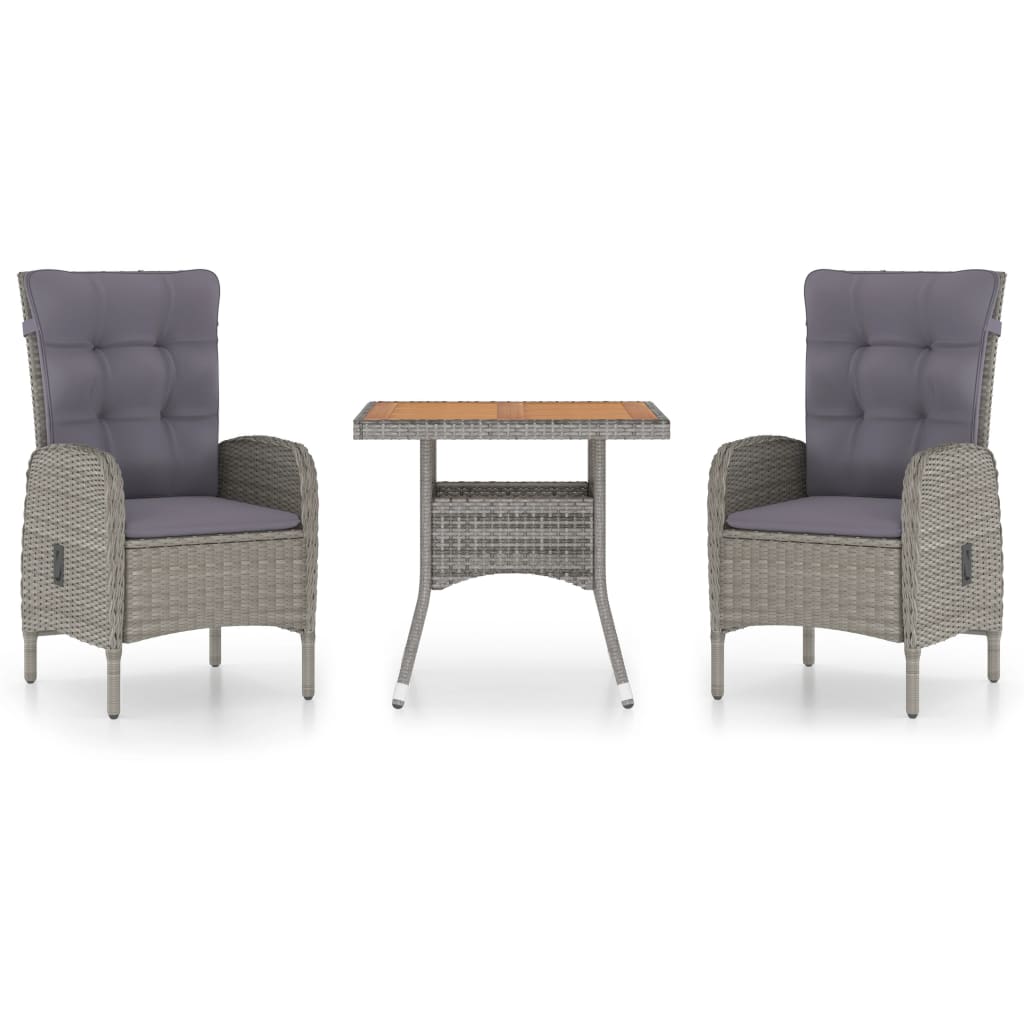 Garden Dining Set Grey Poly Rattan Medium Seats Many
