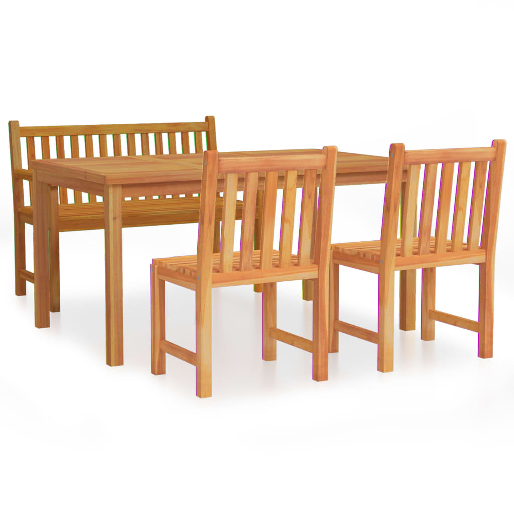 Garden Dining Set Natural Teak Smooth sanded teak hardwood Standard