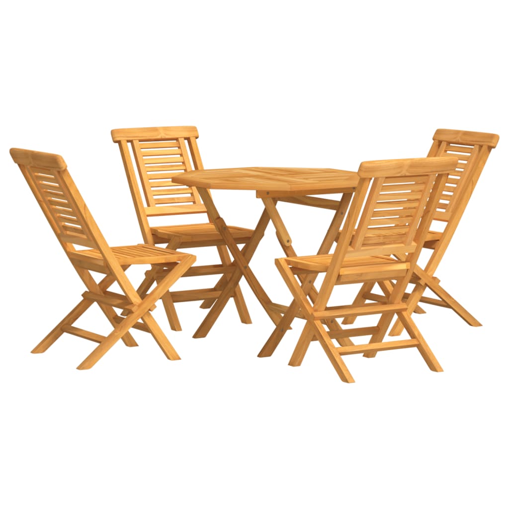 Garden Dining Set Natural Teak Solid teak wood Medium Foldable