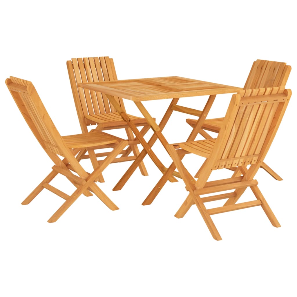Garden Dining Set Natural Teak Solid Teak Wood Standard Foldable
