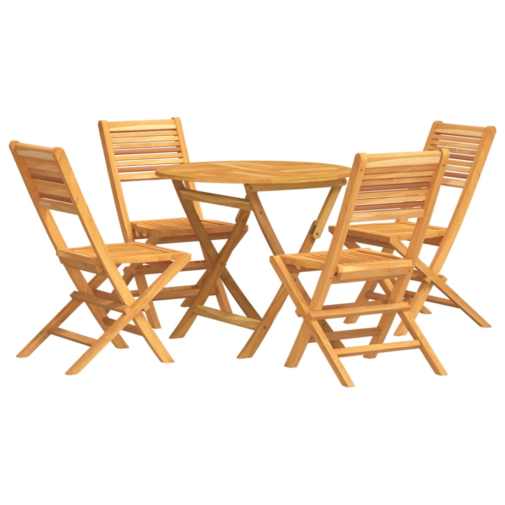 Garden Dining Set Natural Teak Teak wood Medium Foldable