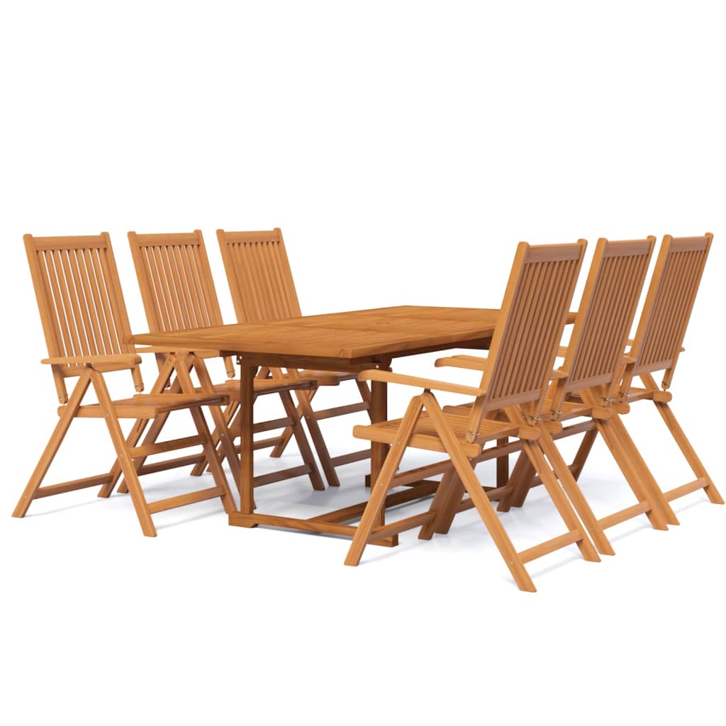 Garden Dining Set Natural wood Solid acacia wood Medium Foldable