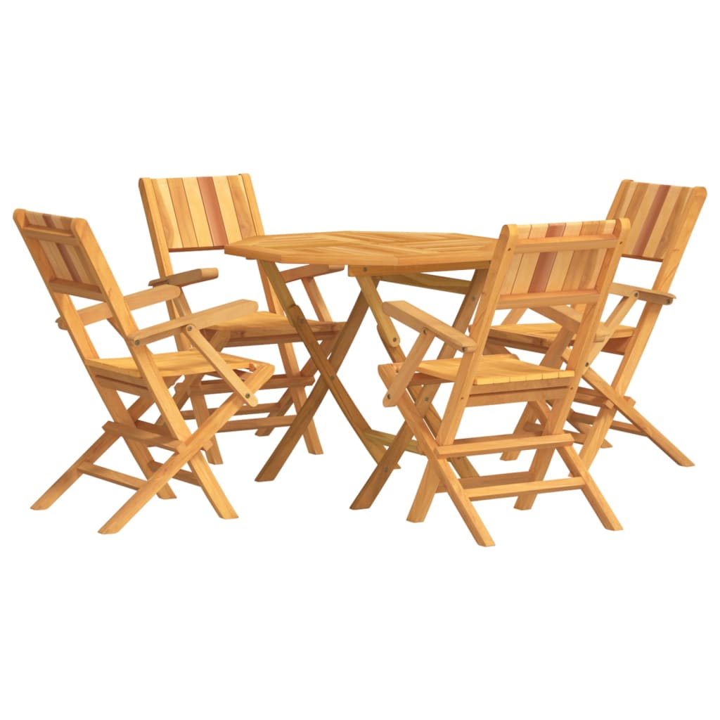 Garden Dining Set Teak Solid teak wood Medium Foldable