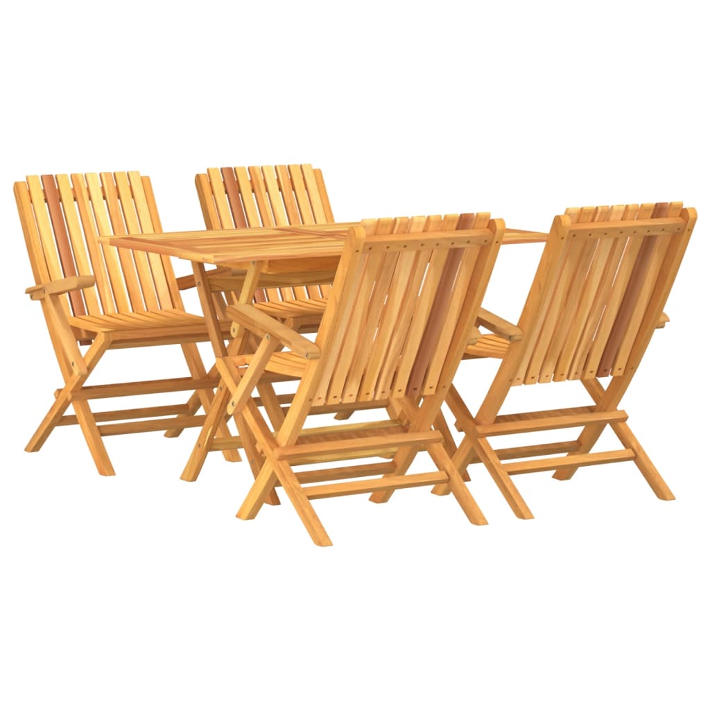 Garden Dining Set Teak Solid teak wood Medium Foldable
