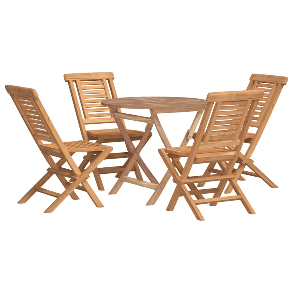Garden Dining Set Teak Solid Teak Wood Standard Foldable