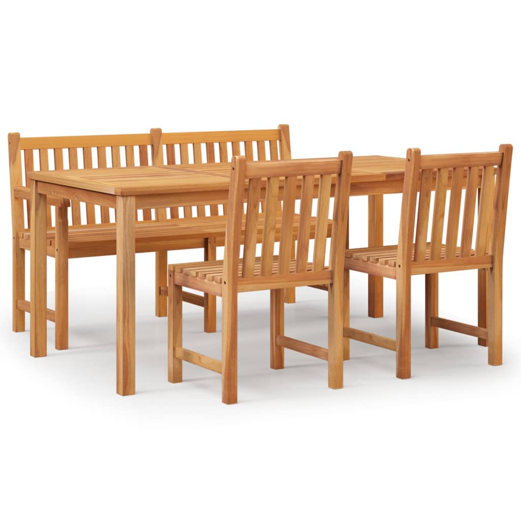 Garden Dining Set Teak Teak Wood 4 Piece Durable