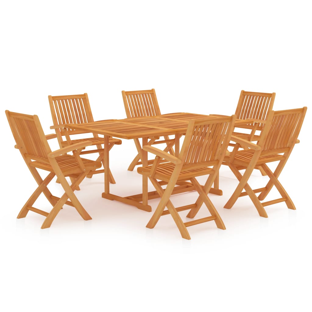 Garden Dining Set Warm Teak Brown