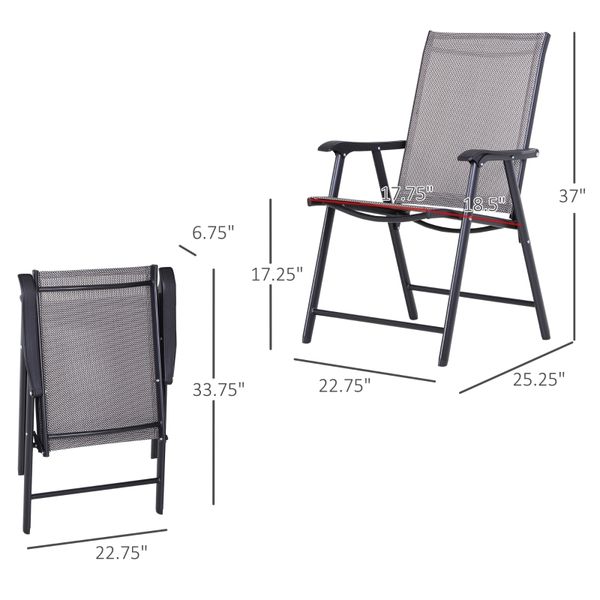 Garden folding chair set with ergonomic design for outdoor relaxation
