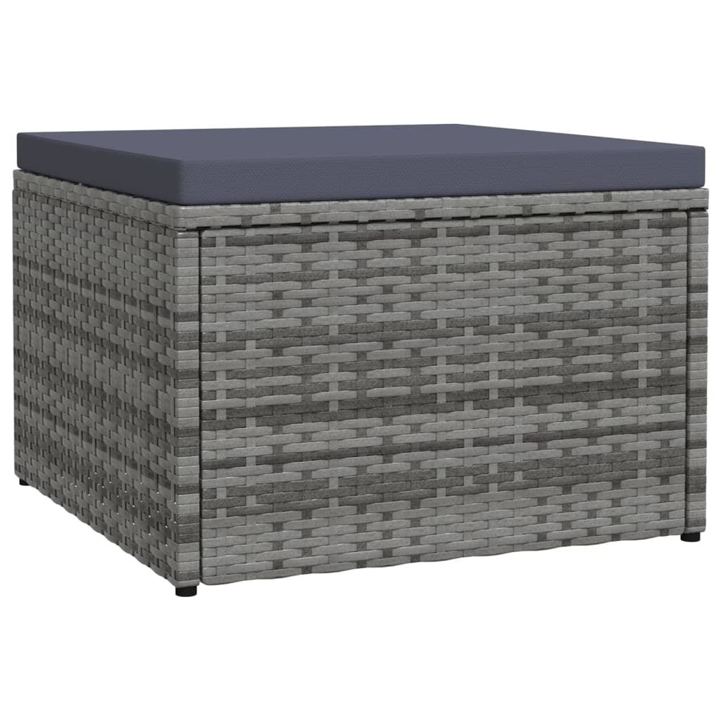 Garden Footstool Grey, Dark Grey