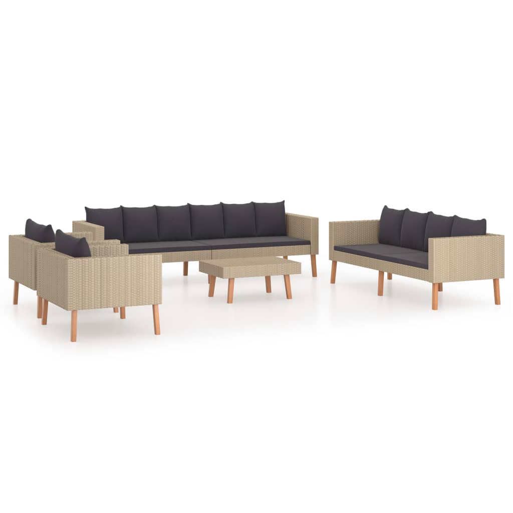 Garden Furniture Set Beige, Anthracite
