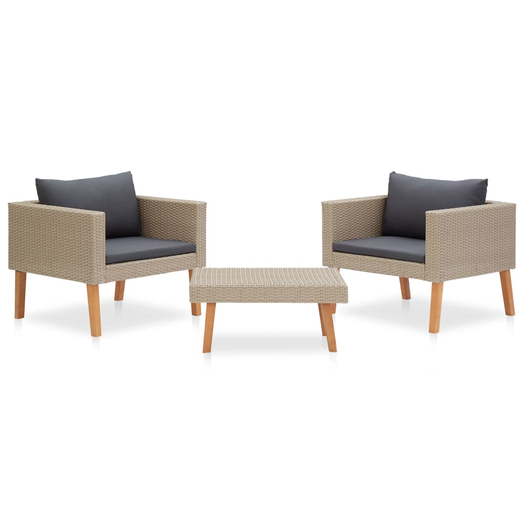 Garden Furniture Set Beige, Anthracite
